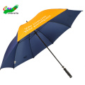 Сине-оранжевый индивидуальный зонт для гольфа с принтом логотипа